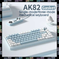 Ak82 2.4g Wireless Bluetooth Mechanical Keyboard Wired /three-mode Rgb Backlight Hot Swap Gasket Structure Gaming Game Keyboard