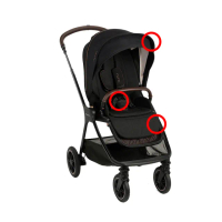【nuna】TRIV next手推車專用座布套+安全帶+扣具+頂篷-尊爵銅(配件)