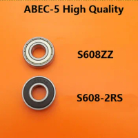 500pcs ABEC-5 S608-2RS S608ZZ S608 ZZ 2RS S608RS 8x22x7mm 8mm stainless steel bearing Deep Groove Ball bearing 608RS 608ZZ 608Z