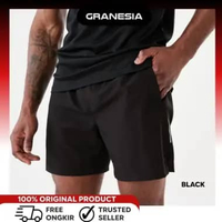 Anko Active Mens Woven Stretch Shorts |Celana Olahraga Lari Cowo Running Short XS Black