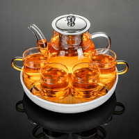 玻璃茶具耐熱家用套裝功夫泡茶器透明茶杯帶把紅茶花茶壺辦公茶壺