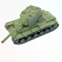 Model Kertas Soviet KV-2 Tangki Berat 1: 35 Dunia Tangki Kv2 152 Shinto, dua set menara Action Figur