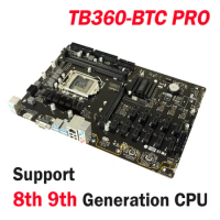Mining Motherboard For BIOSTAR TB360-BTC PRO 12Video Card LGA 1151 DDR4