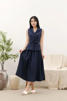 Ariane Lois Dress - Dress Wanita S Biru muda