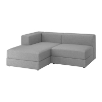 JÄTTEBO 2.5座位沙發連躺椅, 左側/tonerud 灰色, 190x160x71 公分