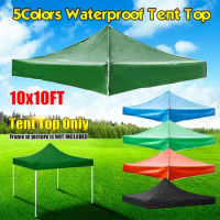 Outdoor Tent Top Waterproof Top Cover Replacement Gazebo Canopy Roof Sunshade Outdoor Cover Sunshade Camping Garden Party Tent