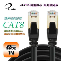 【現折$50 最高回饋3000點】 i-wiz CAT.8 S/FTP 超高速網路線 1M