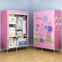 衣櫃新款簡易學生衣櫥鋼管加固組合布折疊19MM粗韓式時尚臥室