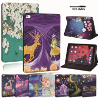 Case For Apple iPad mini 6 5 4 3 2 1 A1432 A1454 A1489 A1490 A1599 A1538 A2133 7.9"Paint PU Leather Tablet Stand Protector Cover