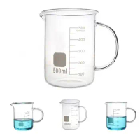 50/100/250/500/1000ml Beaker Mixing Cup Measuring Beakers Glassware Transparent High Temperature Resistant Glass Scale Beaker