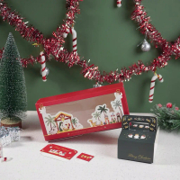 5 Set Box Tenteng Natal Jovie 22x10x5cm Dus Kue Brownies