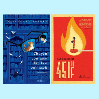 Sách - COMBO Chuyện con mèo lập kèo cứu sách - 451 độ F (Natsukawa Sosuke - Ray Bradbury) (Nhã Nam)