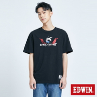 待改造 EDWIN X 無敵鐵金剛 MZ駕駛員 短袖T恤-男款 黑色
