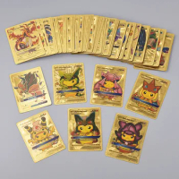 Pokemon Charizard Pikachu German Gold English Silver Black Rainbow Rare Battle Collection Card Trainer Children Toys Gift
