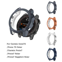 Protective Cover For Garmin Fenix 7 7X Sapphire High Quality TPU Smart Watch Bumper Shell For Garmin Fenix6 6 6S Pro Cover