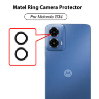 For Motorola Moto G34 Aluminium Alloy Camera Protector Case Ring MotoG34 G 34 34G 5G 6.5'' Back Cover Lens Tempered Glass Film