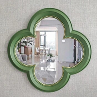 Vintage Self Adhesive Mirror Wall Sticker Art Hallway Bedroom Nordic Mirror Decorative Frame Design Deco Chambre Bathroom Decor