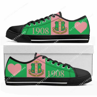 Alpha Sorority AKA 1908 Low Top Sneakers Mens Womens Teenager Kappa Alpha Canvas Sneaker couple Casu