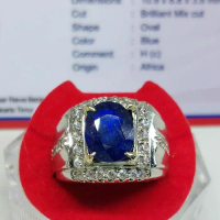 Cincin Batu natural Blue safir Super HQ + Memo - 7