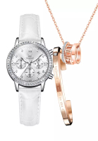 OLEVS Olevs Crystallize Women Stainless Quart Watch &amp; Jewellery Set