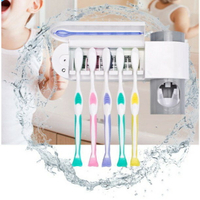 【紫外線牙刷架】紫外線殺菌 牙刷消毒器 牙刷盒 紫外線消毒器 自動擠牙膏器