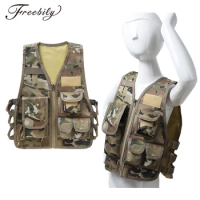 Military Kids Camouflage Hunting Clothes Men Combat Equipment Tactical Army Vest Children Cosplay Costume Airsoft Sniper Uniform