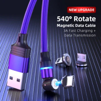 3A Fast Charging USB Type C Cable Magnetic Charger Ipone Data Cord For iPhone 13 14 Pro Max Xiaomi Samsung S20