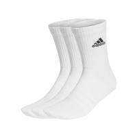 adidas 襪子 Cushioned Crew Socks 男女款 白 黑 基本款 長襪 中筒襪 愛迪達 三雙入 HT3446