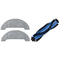 1 Pcs For Proscenic 850T Vacuum Cleaner Main Roller Brushes &amp; 2 Pcs For Proscenic 850T Vacuum Cleaner Mop Cloth