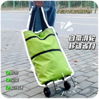 Folable Tote Bag Cart Portable Food Organizer Shopping Trolley Bag On Wheels Bags Folding Shopping Bags With Wheels Rolling Cart