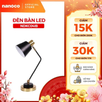 Đèn bàn E27 cổ điển sang trọng Nanoco model NDKC04IB (không bóng) + tặng kèm 1 bóng Led bulb đui E27