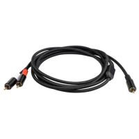 RCA Y Adapter Cable Subwoofer Y Cable 1X RCA to 2X RAC Audio Cable 1 Rca to 2 Rca Power Amplifier Au