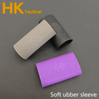 Tactical Pistol Rubber Sleeve Hunting Gun G17 18 19 AK Universal Handle Anti Slip Cover Fit Airsoft Glock Weapon Accessory