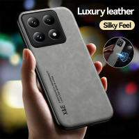 Sarung Kulit dengan Pemegang Magnetik untuk Xiaomi 14T/Xiaomi 14T Pro 5G, Bingkai TPU Lembut Pelindu