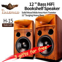 H15 audiophile-grade bookshelf speaker solid wood horn 12-inch speaker hifi passive audio