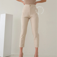 [ HYERIES ] COMFY ++ Haneul Pants / Highwaist pants / Celana Panjang Wanita /  Ankle Pants / Celana 
