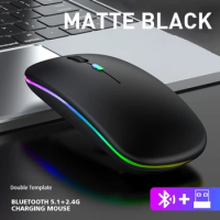 Echome Wireless Mouse RGB Rechargeable Mice Wireless Computer Business Office Mouse Backlit Ergonomic Gaming Mouse for Laptop PC