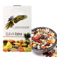 【Extra 藍亞仕】水果有殼飼料 2公斤X2入組(中型、中大型鸚鵡 波力鸚鵡玩具生活館)