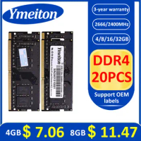 memoriam ddr4 20PCS Ymeiton Note DDR4 2666MHz 2400MHz 32GB 16GB 8GB 4GB SO-DIMM RAM laptop Memory