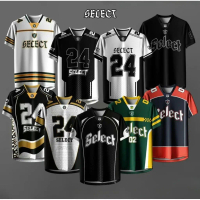 UNIQUE EDITION DESIGN PRINTED SHORT SLEEVE NFL COLLAR BAJU SHIRT JERSEY LELAKI PEREMPUAN SELECT NFL