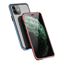 iPhone 11金屬全包覆磁吸雙面玻璃手機保護殼 iPhone 11手機殼