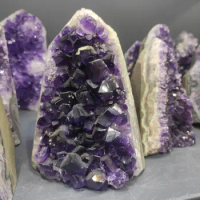 1pcs High quality Uruguay stone amethyst geode crystal quartz cluster home decor display amethyste