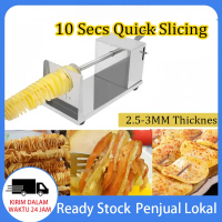 Otomatis Alat Pemotong Kentang Spiral Stainless Steel Twisted Potato Cutter Slicer untuk goreng dapu