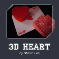 3D Heart By Shawn Lee Gimmick A Romantic Card Trick Magic Props Illusions Close Up Magic Puzzle Toys Magician As Seen on Tv