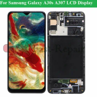A30S Display Super AMOLED For Samsung Galaxy A30S A307F A307 A307FN LCD Touch Screen Digitizer Display Assembly Parts A307 LCD