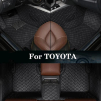 New Side Storage Bag With Customized Leather Car Floor Mat For TOYOTA Camry(XV30/XV40/XV50) Land Cruiser(5seat) Auto Parts