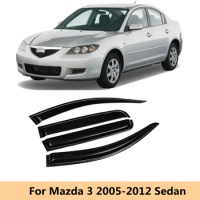For Mazda 3 2005 2006 2007 2008 2009 2010 2011 2012 Sedan Side Window Visor Deflector Windshield for Rain Guard Weather Shields
