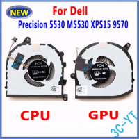 New Laptop CPU GPU Cooler Fan For Dell Precision 5530 M5530 XPS15 9570 Cooling Pads