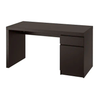 MALM 書桌/工作桌, 黑棕色