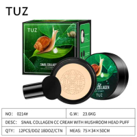 TUZ0214 Snail Collagen CC Cream Mushroom Head Air Cushion BB Cream Foundation Liquid Concealer Brightening Wholesale Makeup Sale
